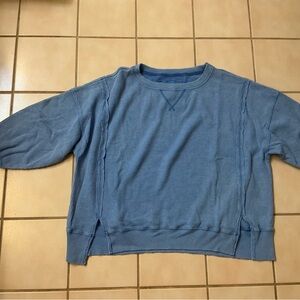 American Eagle Women's Oversized Big Hug  Waffle Sweatshirt Sz XS NWOT